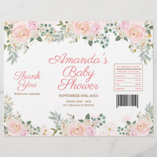 Prospectus 21,6 Cm X 24,94 Cm Hiver Pink Snowflake Floral Chip Wrapper