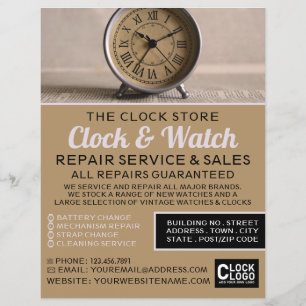 Prospectus 21,6 Cm X 24,94 Cm Horloge classique, publicité horlogère