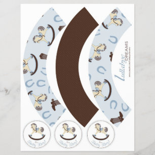 Prospectus 21,6 Cm X 24,94 Cm Horse Rocking Boy Cupcake Wrapper 2D