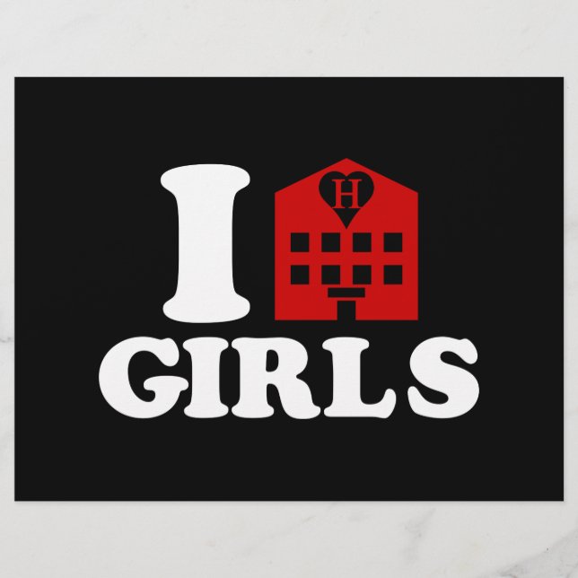 Prospectus 21,6 Cm X 24,94 Cm I Love Hotel Girls (Devant)