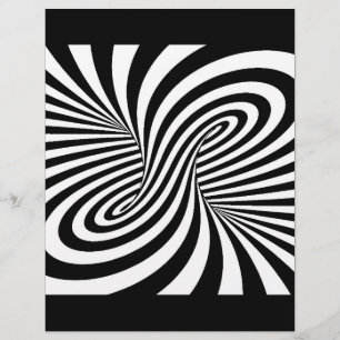 PROSPECTUS 21,6 CM X 24,94 CM ILLUSION OPTIQUE DE BLACK WHITE ZEBRA SWIRLS