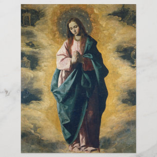 Prospectus 21,6 Cm X 24,94 Cm Immaculée Conception par Zurbarán