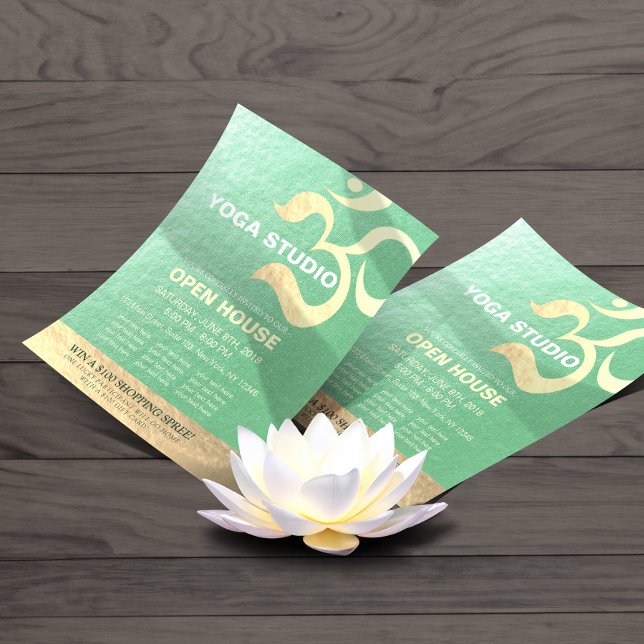 Prospectus 21,6 Cm X 24,94 Cm Instructeur De Méditation De Yoga Studio Om Open H (Créateur téléchargé)