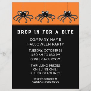 Prospectus 21,6 Cm X 24,94 Cm Invitation à la soirée d'Halloween au bureau