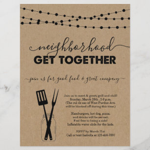 Prospectus 21,6 Cm X 24,94 Cm Invitation au rassemblement de quartier