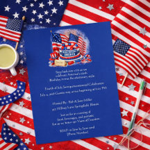 Invitation pour un BBQ patriotique du 4 juillet Am