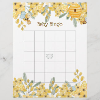Prospectus 21,6 Cm X 24,94 Cm Jeu de Bingo pour Baby Shower Little Honey Baby