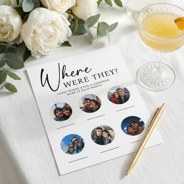 Prospectus 21,6 Cm X 24,94 Cm JEU DE FÊTE DE MARIAGE Où étaient-ils? (Créateur téléchargé)