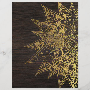 Prospectus 21,6 Cm X 24,94 Cm Joli dessin tendance de fleurs de henné dessinées 