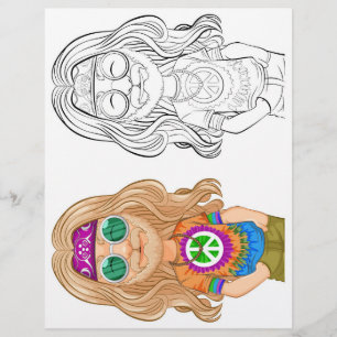 Prospectus 21,6 Cm X 24,94 Cm Joli garçon de dessin en robe hippe page de colora