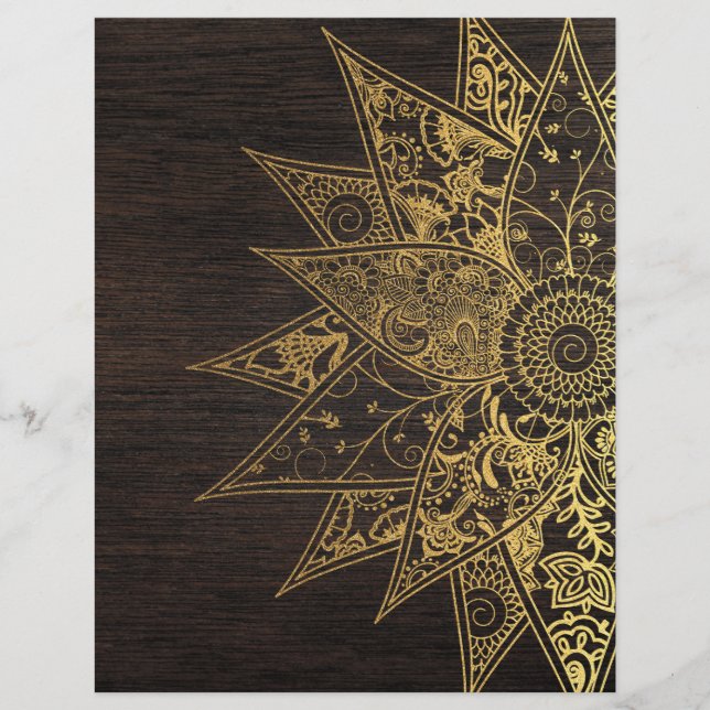 Prospectus 21,6 Cm X 24,94 Cm Jolie fleur tendance henné design dessiné à la mai (Devant)