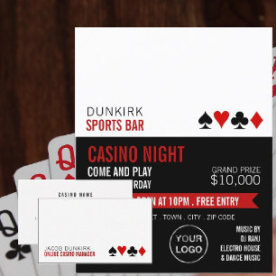 Prospectus 21,6 Cm X 24,94 Cm Jouer Costumes, Casino Night, Industrie De Jeu