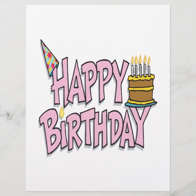 Prospectus 21,6 Cm X 24,94 Cm Joyeux anniversaire (Devant)