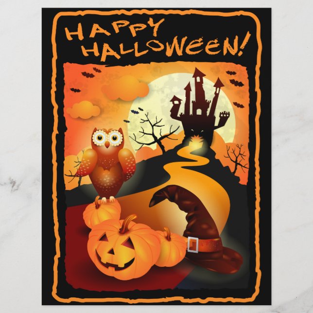 Prospectus 21,6 Cm X 24,94 Cm Joyeux Halloween ! (Devant)