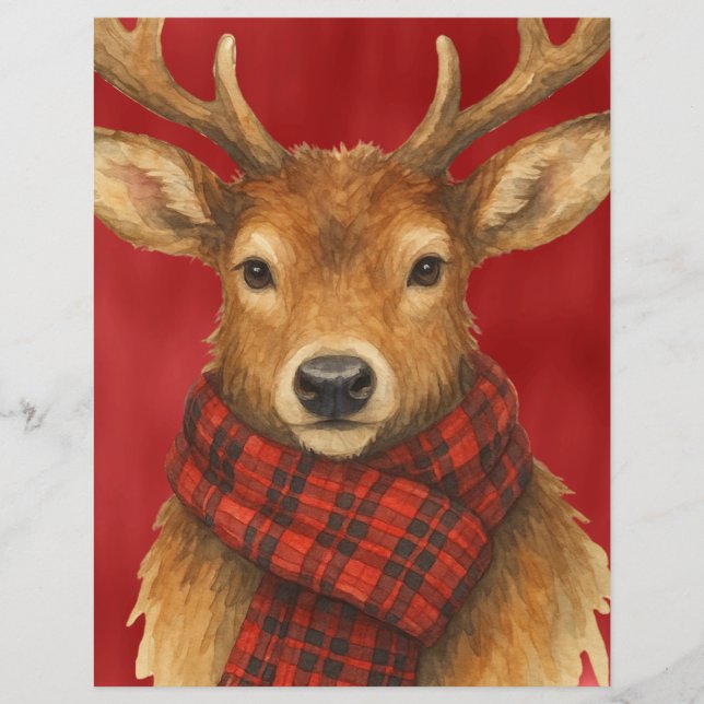 Prospectus 21,6 Cm X 24,94 Cm Joyeux Noël Renne (Devant)