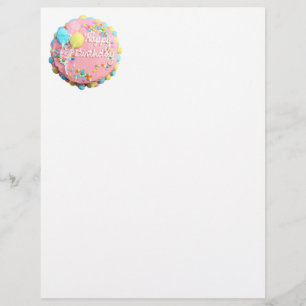 Prospectus 21,6 Cm X 24,94 Cm Joyeux prospectus de gâteau d'anniversaire