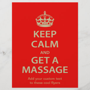 Prospectus 21,6 Cm X 24,94 Cm Keep Calm and Get a massage
