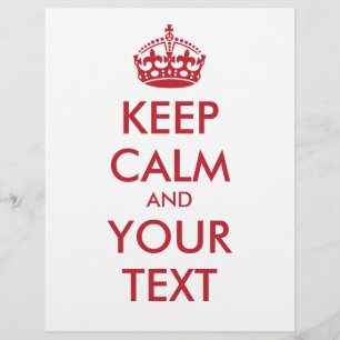 Prospectus 21,6 Cm X 24,94 Cm KEEP CALM and YOUR TEXT