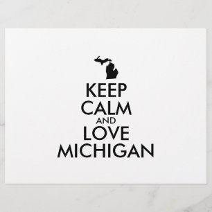 Prospectus 21,6 Cm X 24,94 Cm KEEP CALM et LOVE MICHIGAN