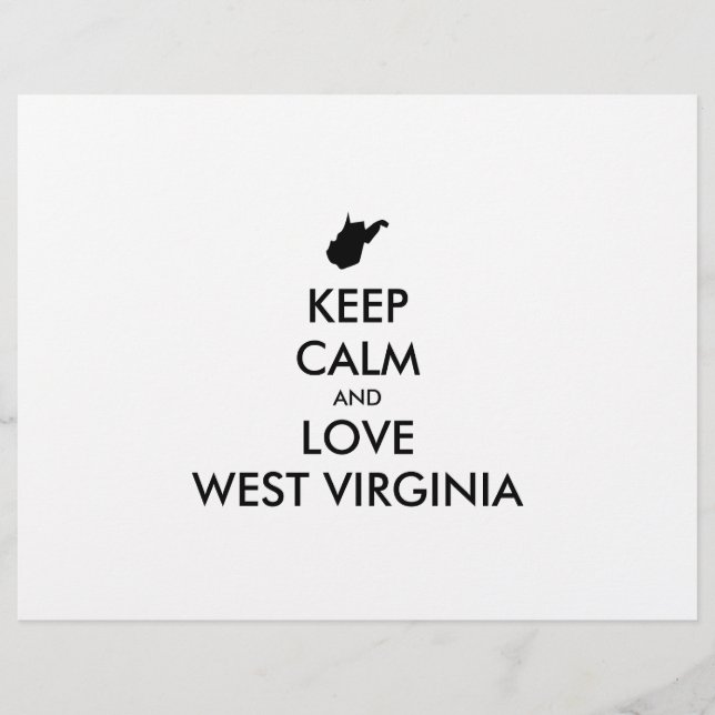 Prospectus 21,6 Cm X 24,94 Cm KEEP CALM personnalisable et J'AIME LE VIRGINIE OC (Devant)