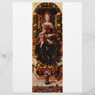 Prospectus 21,6 Cm X 24,94 Cm La Madonna della Candeletta Carlo Crivelli Art