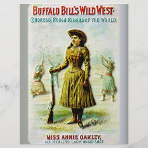 Prospectus 21,6 Cm X 24,94 Cm L'affiche Wild West de Buffalo Bill Annie Oakley