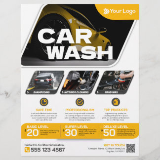 Prospectus 21,6 Cm X 24,94 Cm Lavage de voiture - (Modèle) Circulaire