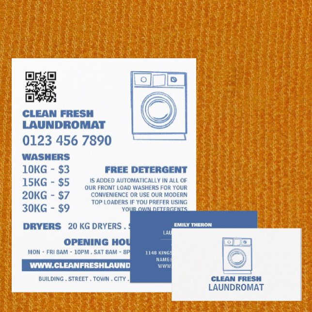 Prospectus 21,6 Cm X 24,94 Cm Lave-linge, Lave-linge, Service de nettoyage (Créateur téléchargé)