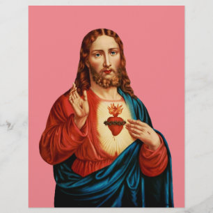 Prospectus 21,6 Cm X 24,94 Cm Le Portrait d'Art Fin du Sacré-Cœur de Jésus