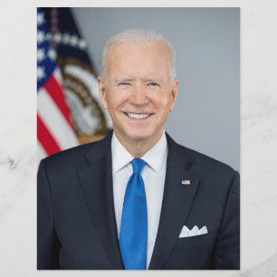 Prospectus 21,6 Cm X 24,94 Cm Le président Joe Biden Portrait de la Maison Blanc