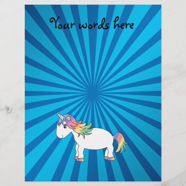 Prospectus 21,6 Cm X 24,94 Cm Licorne explosion de bleu soleil (Devant)