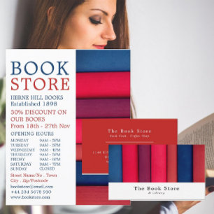 Prospectus 21,6 Cm X 24,94 Cm Ligne de livres, Boutique de livres Publicité