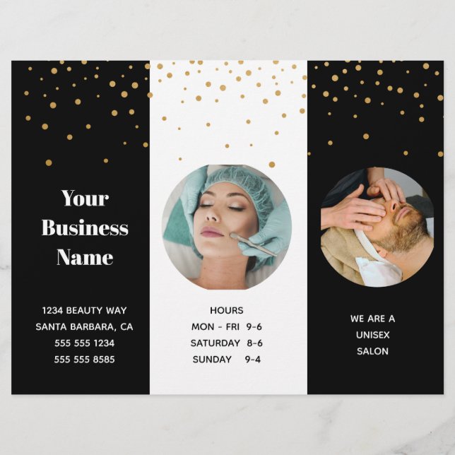 Prospectus 21,6 Cm X 24,94 Cm Liste des prix professionnels Spa de salon triples (Dos)