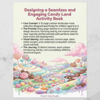 Prospectus 21,6 Cm X 24,94 Cm Livre d'activité de labyrinthe de Candy Land impri