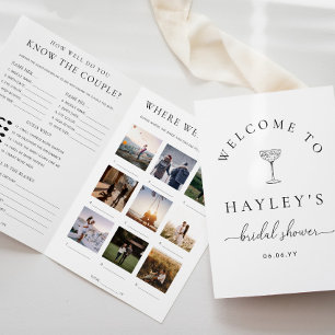 Prospectus 21,6 Cm X 24,94 Cm Livret de Jeux pour Baby Shower Quinn Script