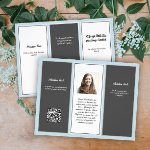 Prospectus 21,6 Cm X 24,94 Cm Logo de brochure d'entreprise neutre, code QR trip