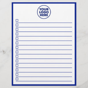 Prospectus 21,6 Cm X 24,94 Cm Logo de l'entreprise moderne bleu marine Liste de