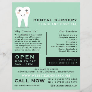 Prospectus 21,6 Cm X 24,94 Cm Logo Dentiste, Dentistesse, Publicité Dentiste
