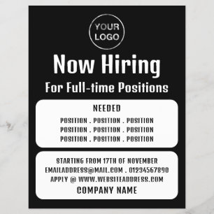 Prospectus 21,6 Cm X 24,94 Cm Logo d'entreprise, Recrutement de vacances d'emplo