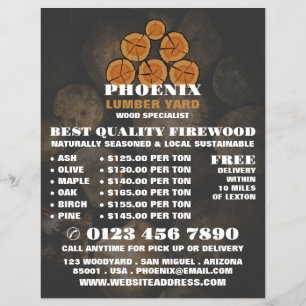 Prospectus 21,6 Cm X 24,94 Cm Logo du bois, bois de sciage/bois/panneau de bois