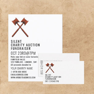 Prospectus 21,6 Cm X 24,94 Cm Logo Gavels, Silent Charity Auction Event