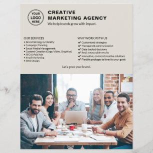 Prospectus 21,6 Cm X 24,94 Cm Logo Photo QR Neutral Marketing Business