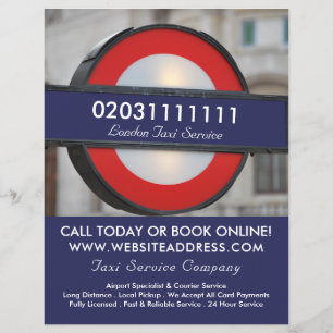 Prospectus 21,6 Cm X 24,94 Cm London City Taxi Sign & Price List