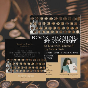 Prospectus 21,6 Cm X 24,94 Cm Machine à écrire vintage, Ecrivains Signer livre