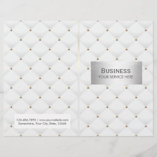 Prospectus 21,6 Cm X 24,94 Cm Maquillage Artiste Salon Spa Luxe Quilted Bi-Fold