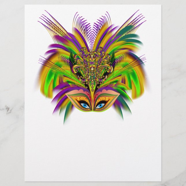 Prospectus 21,6 Cm X 24,94 Cm Mardi-Gras-Mask-The-Queen-V-3 (Devant)