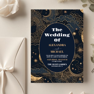 Prospectus 21,6 Cm X 24,94 Cm Mariage céleste bleu nuit or abordable