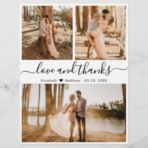 Prospectus 21,6 Cm X 24,94 Cm Mariage de Collage de photos Budget Script 3