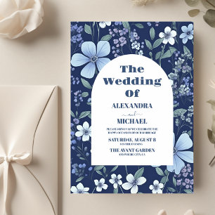 Prospectus 21,6 Cm X 24,94 Cm Mariage Fleur sauvage de périphérique bleu budget