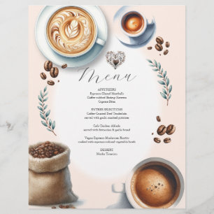 Prospectus 21,6 Cm X 24,94 Cm Mariage Menus L'amour est à l'aube du budget